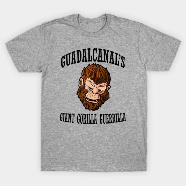 Guadalcanal's Giant Gorilla Guerrilla T-Shirt by NikSwiftDraws